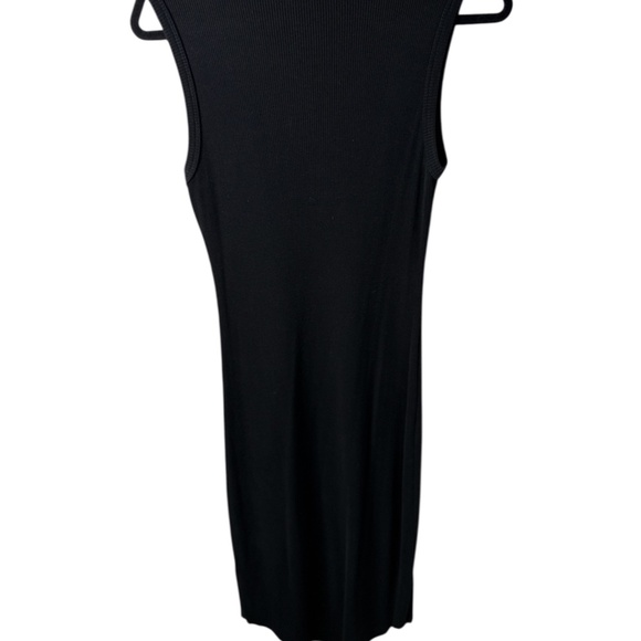 Wilfred Free Ribbed Midi Raw hemmed Dress – Black (Size M) - Picture 2 of 8